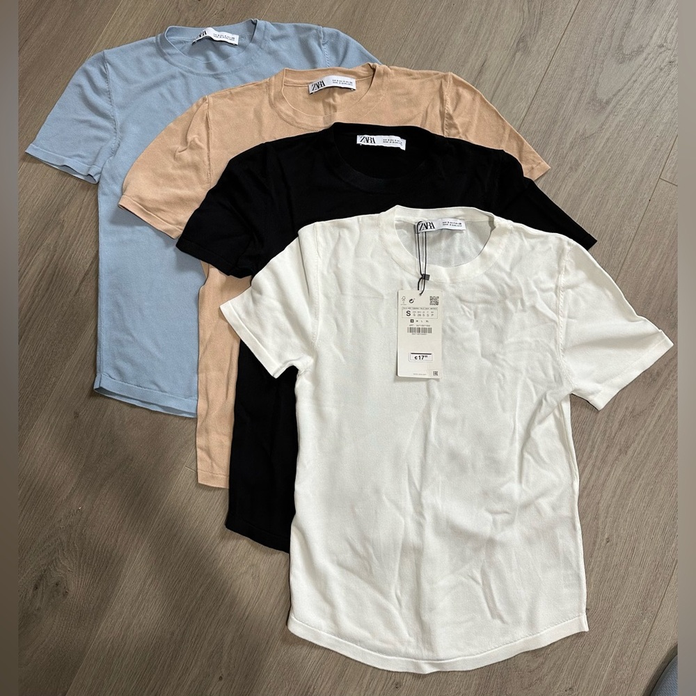 Zara small knit t-shirts lot